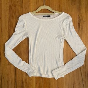 Abercrombie and Fitch white ribbed top